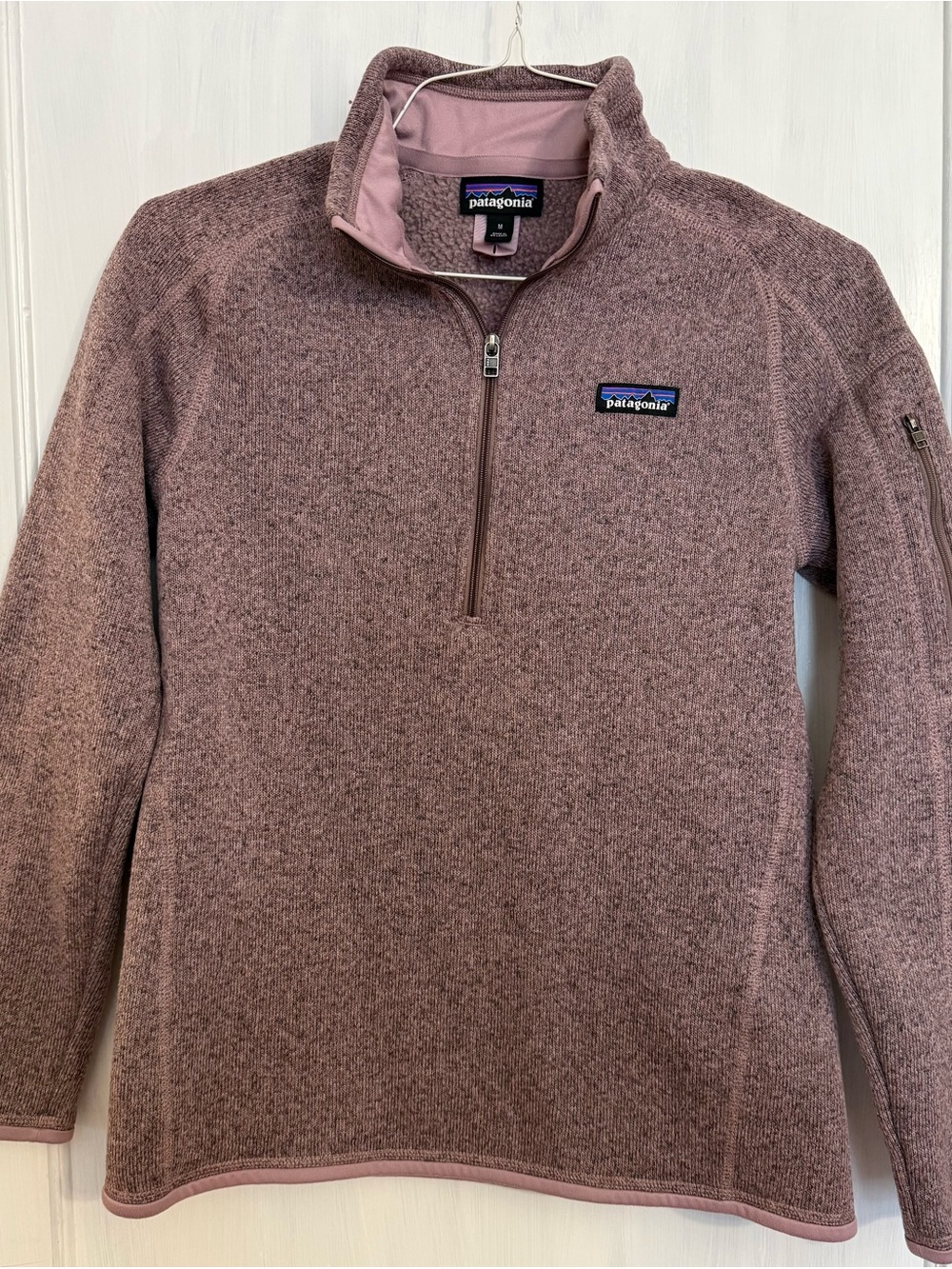 Patagonia Women's Better Sweater 1/4 Zip Fleece Pullover M 25618 Pink Frost